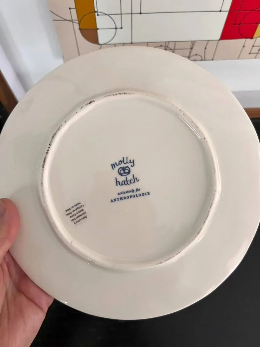 Brand New Anthropologie Molly Hatch Stoneware Cat Mom Mug / Plate Combo